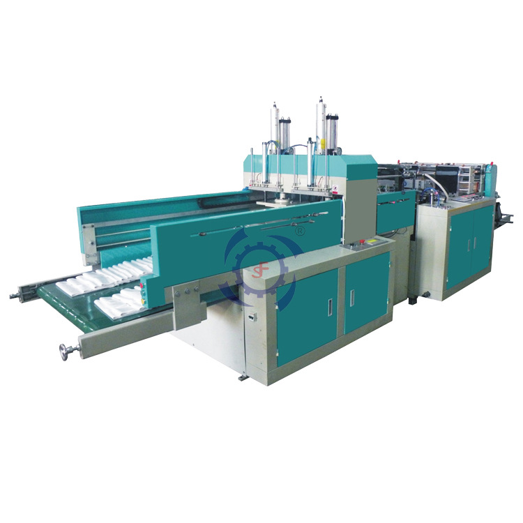 全自动高速热封热切天行在线制袋机